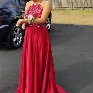 Sherry Hill Prom Dress with matching earrings!